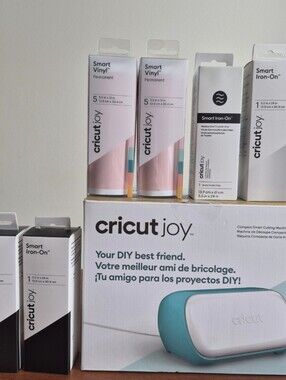 Cricut Joy Bundle, Black & White Smart Iron-On, Pastel Smart Permanent Vinyl NEW